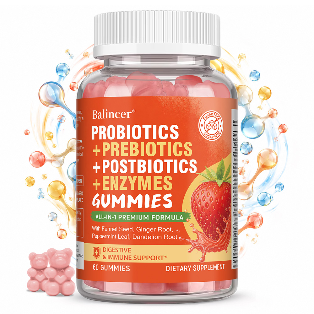 Digestive Enzyme Blend - Probiotische Gummies - Bevat prebiotica, spijsverteringsenzymen,