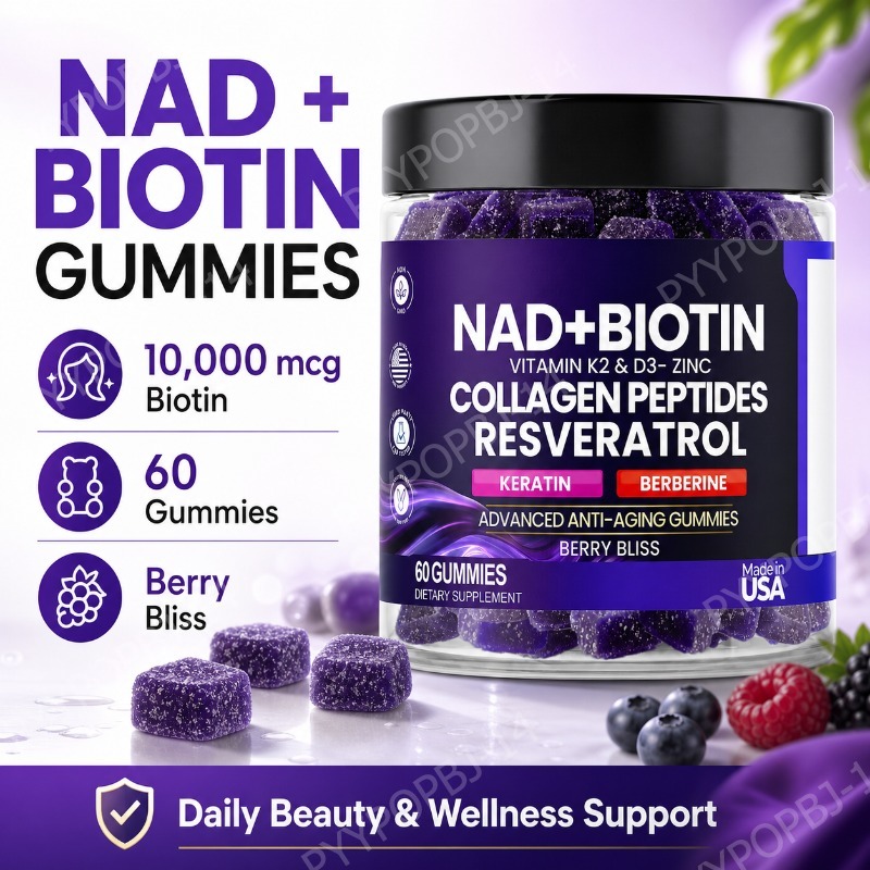 Nutrition Zinc - Biotine Collageen Gummies met NAD+ Resveratrol