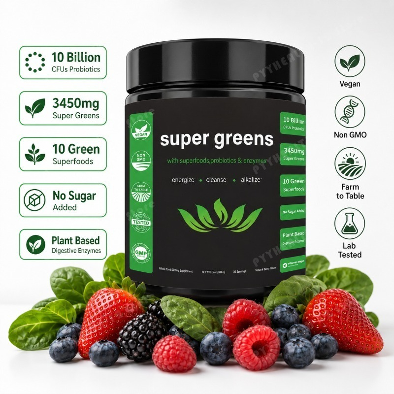 Digestive Enzyme Blend - Super Greens Poeder met Fruit &