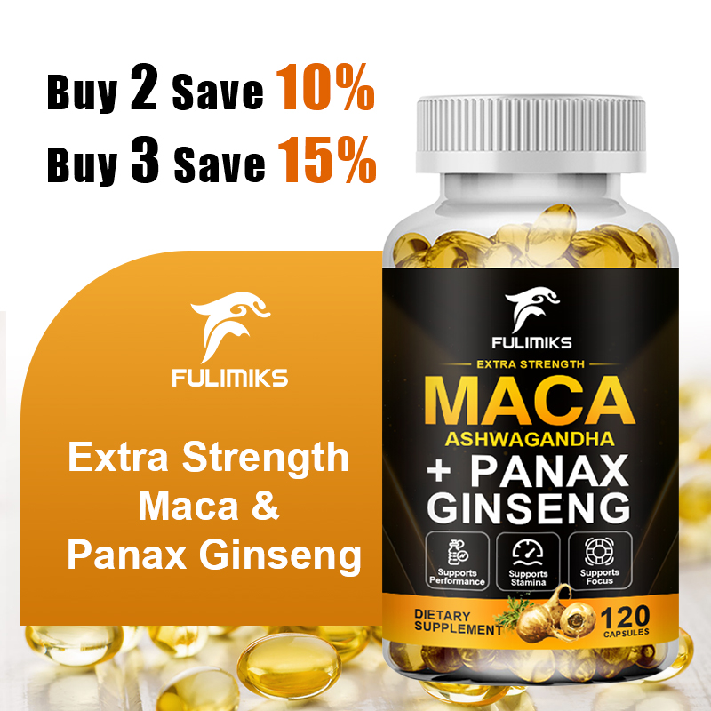 Ashwagandha Extract Root - Triple Maca Blend met Ginseng &