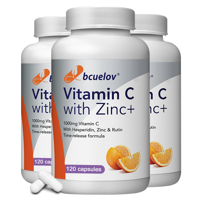 Nutrition Zinc - Biologische vitamine C + zinkcapsules, hoogabsorberende