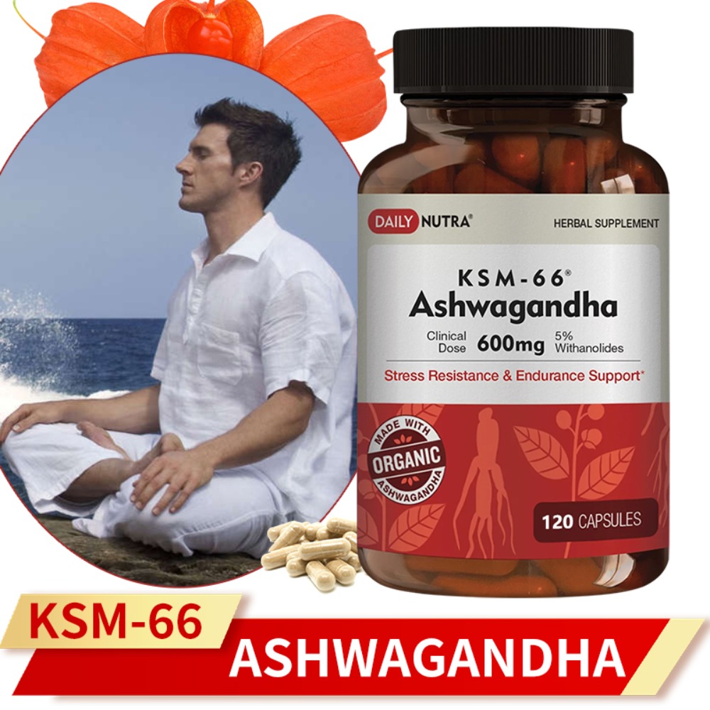 Ashwagandha Extract Root - KSM-66 Ashwagandha 600mg Biologisch Wortelextract -