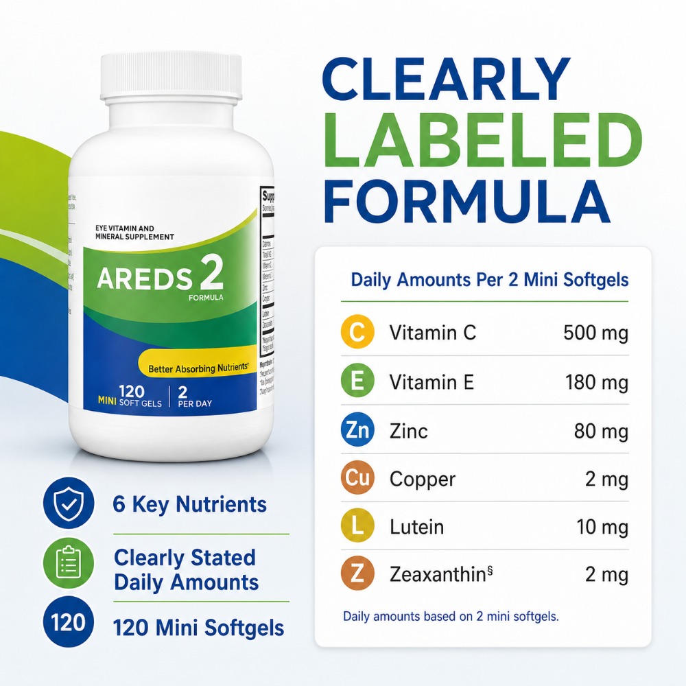 AREDS 2 Formule Oogvitamine Su - Nutrition Zinc recensie en prijs