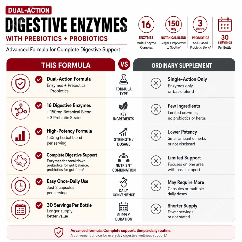 Spijsverteringsenzymen met pre - Digestive Enzyme Blend recensie en prijs