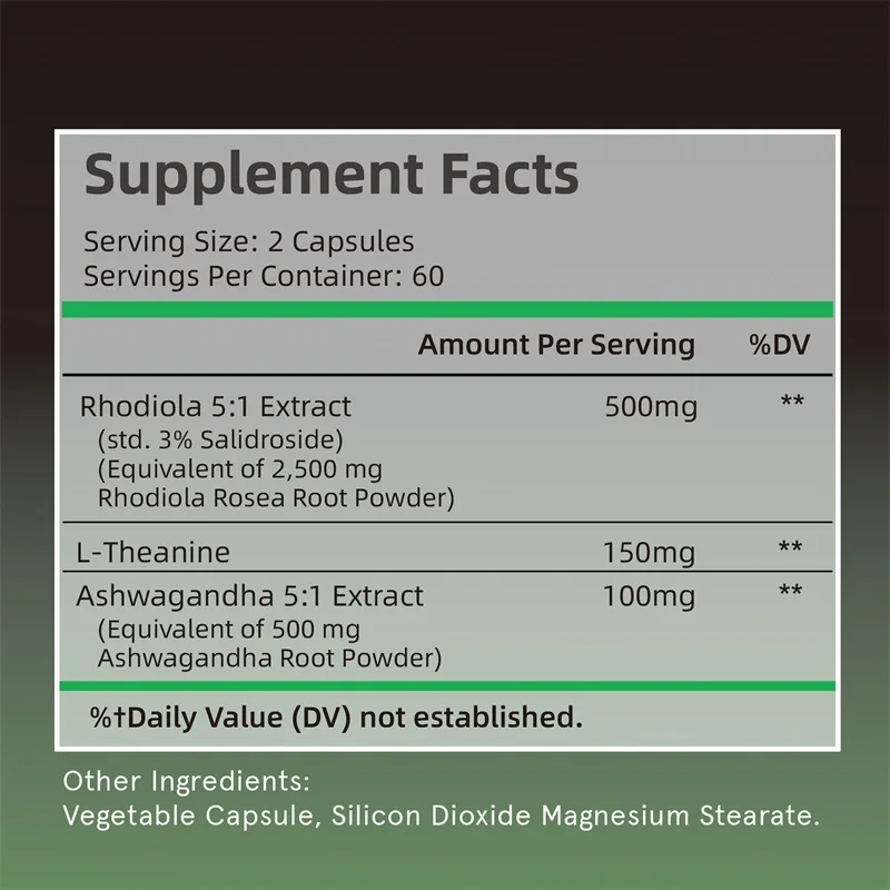 Rhodiola Rosea Max Supplement  - Ashwagandha Extract Root recensie en prijs