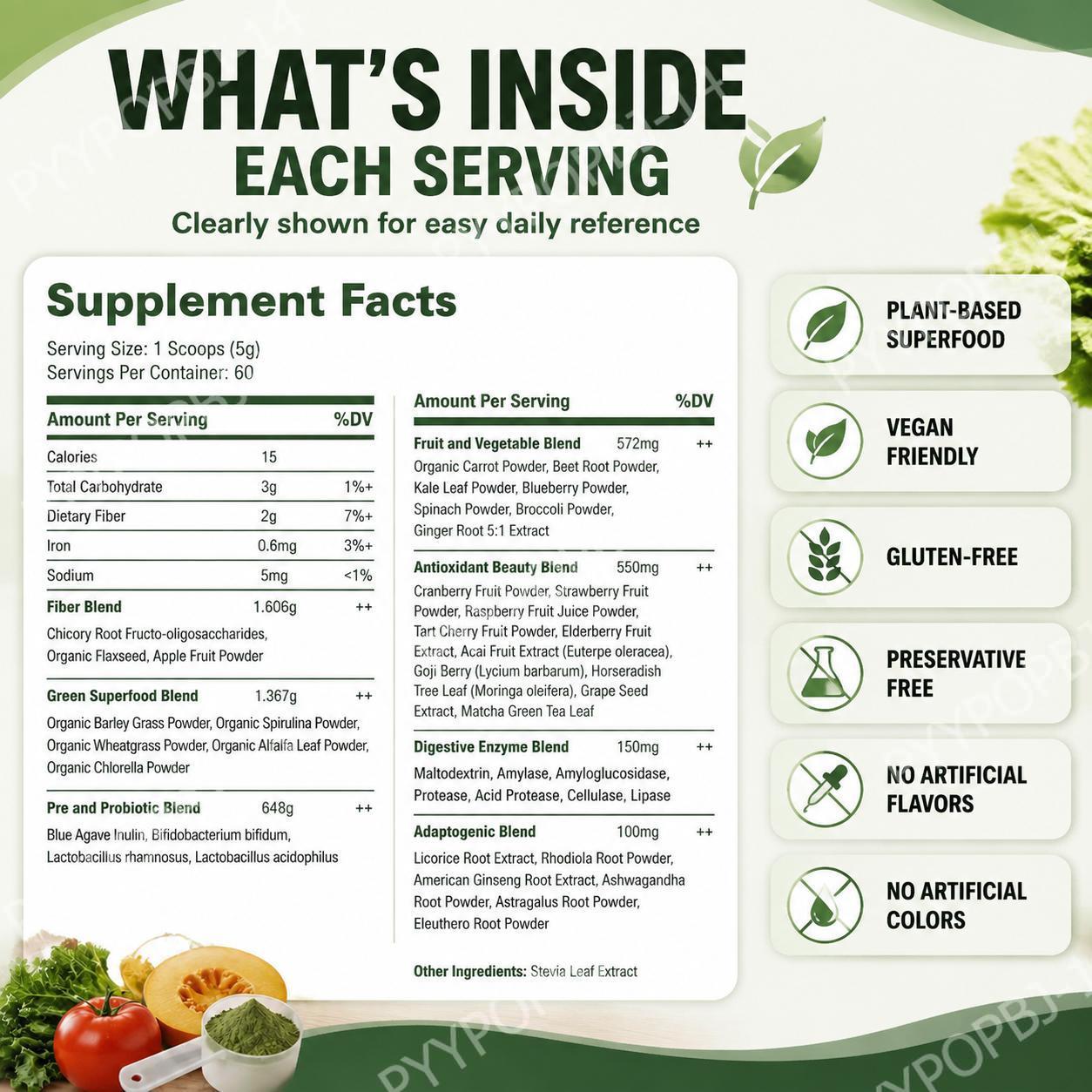 Super Greens Poeder Biologisch - Digestive Enzyme Blend recensie en prijs